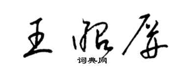 梁锦英王昭屏草书个性签名怎么写