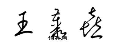 梁锦英王丛喜草书个性签名怎么写