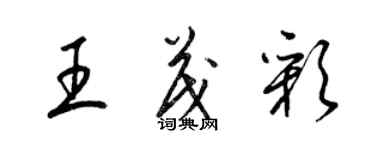 梁锦英王茂彩草书个性签名怎么写