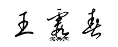 梁锦英王霞春草书个性签名怎么写