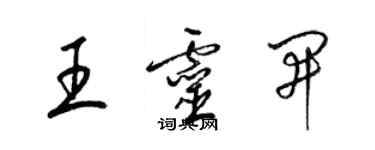 梁锦英王灵开草书个性签名怎么写