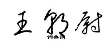 梁锦英王朝尉草书个性签名怎么写