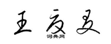 梁锦英王夏友草书个性签名怎么写