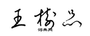 梁锦英王树品草书个性签名怎么写