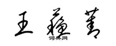 梁锦英王苏菁草书个性签名怎么写