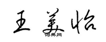 梁锦英王美怡草书个性签名怎么写