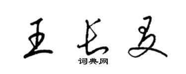 梁锦英王长友草书个性签名怎么写