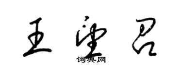 梁锦英王望召草书个性签名怎么写