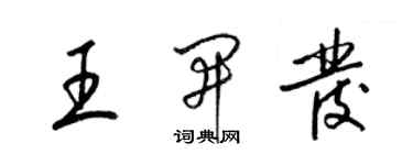 梁锦英王开发草书个性签名怎么写