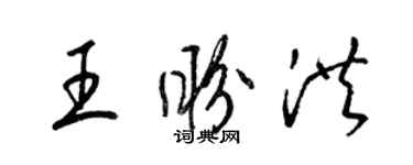 梁锦英王盼洪草书个性签名怎么写