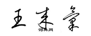 梁锦英王来汇草书个性签名怎么写