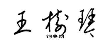 梁锦英王树琴草书个性签名怎么写
