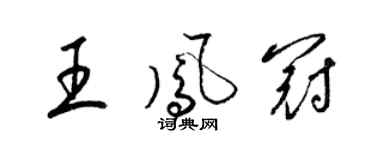 梁锦英王凤冠草书个性签名怎么写