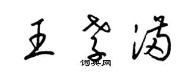 梁锦英王孝满草书个性签名怎么写