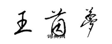 梁锦英王茵梦草书个性签名怎么写