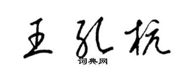 梁锦英王孔杭草书个性签名怎么写
