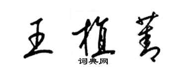 梁锦英王植菁草书个性签名怎么写