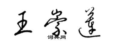 梁锦英王崇莲草书个性签名怎么写