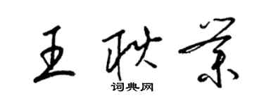 梁锦英王耿业草书个性签名怎么写
