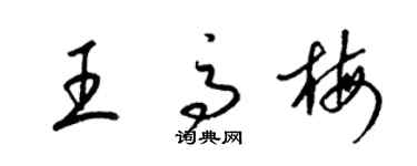 梁锦英王高梅草书个性签名怎么写