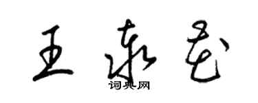 梁锦英王泰花草书个性签名怎么写