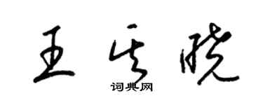 梁锦英王其晓草书个性签名怎么写