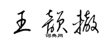 梁锦英王韵辙草书个性签名怎么写