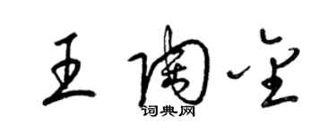 梁锦英王陶金草书个性签名怎么写