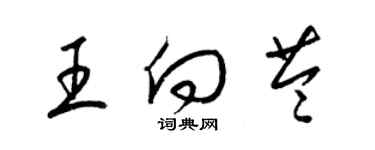梁锦英王向苓草书个性签名怎么写