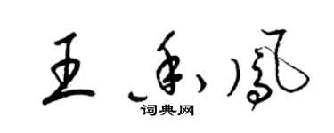 梁锦英王香凤草书个性签名怎么写