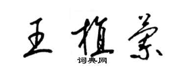 梁锦英王植兰草书个性签名怎么写