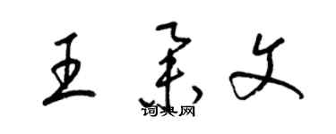 梁锦英王举文草书个性签名怎么写