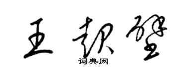 梁锦英王起壁草书个性签名怎么写