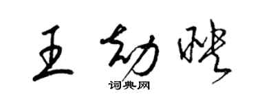梁锦英王劫映草书个性签名怎么写