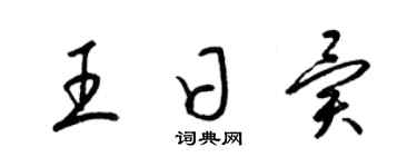 梁锦英王日异草书个性签名怎么写