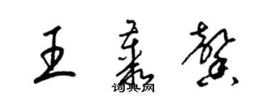 梁锦英王丛馨草书个性签名怎么写