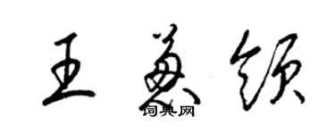 梁锦英王葱领草书个性签名怎么写
