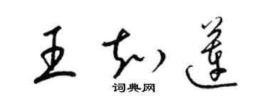 梁锦英王知莲草书个性签名怎么写