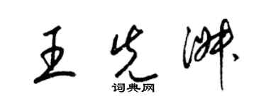 梁锦英王先淑草书个性签名怎么写