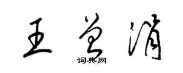 梁锦英王曾涓草书个性签名怎么写