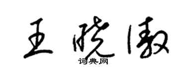 梁锦英王晓傲草书个性签名怎么写