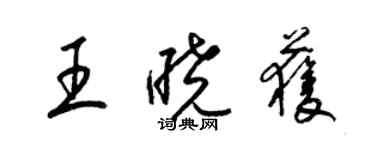 梁锦英王晓获草书个性签名怎么写