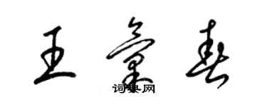 梁锦英王汇春草书个性签名怎么写