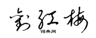 梁锦英刘红梅草书个性签名怎么写