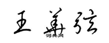 梁锦英王华弦草书个性签名怎么写
