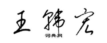 梁锦英王韩宏草书个性签名怎么写