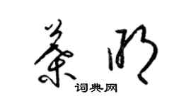 梁锦英叶明草书个性签名怎么写