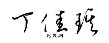 梁锦英丁佳琪草书个性签名怎么写