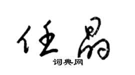 梁锦英任晶草书个性签名怎么写