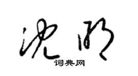 梁锦英沈明草书个性签名怎么写